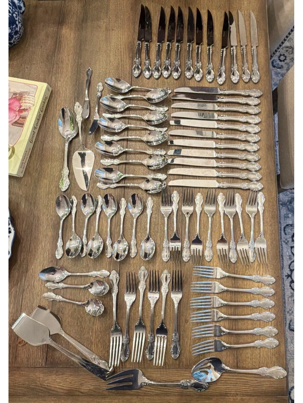 Reed & Barton Highgrove Stainless Flatware Set 73 Pc Service for 12 Serving